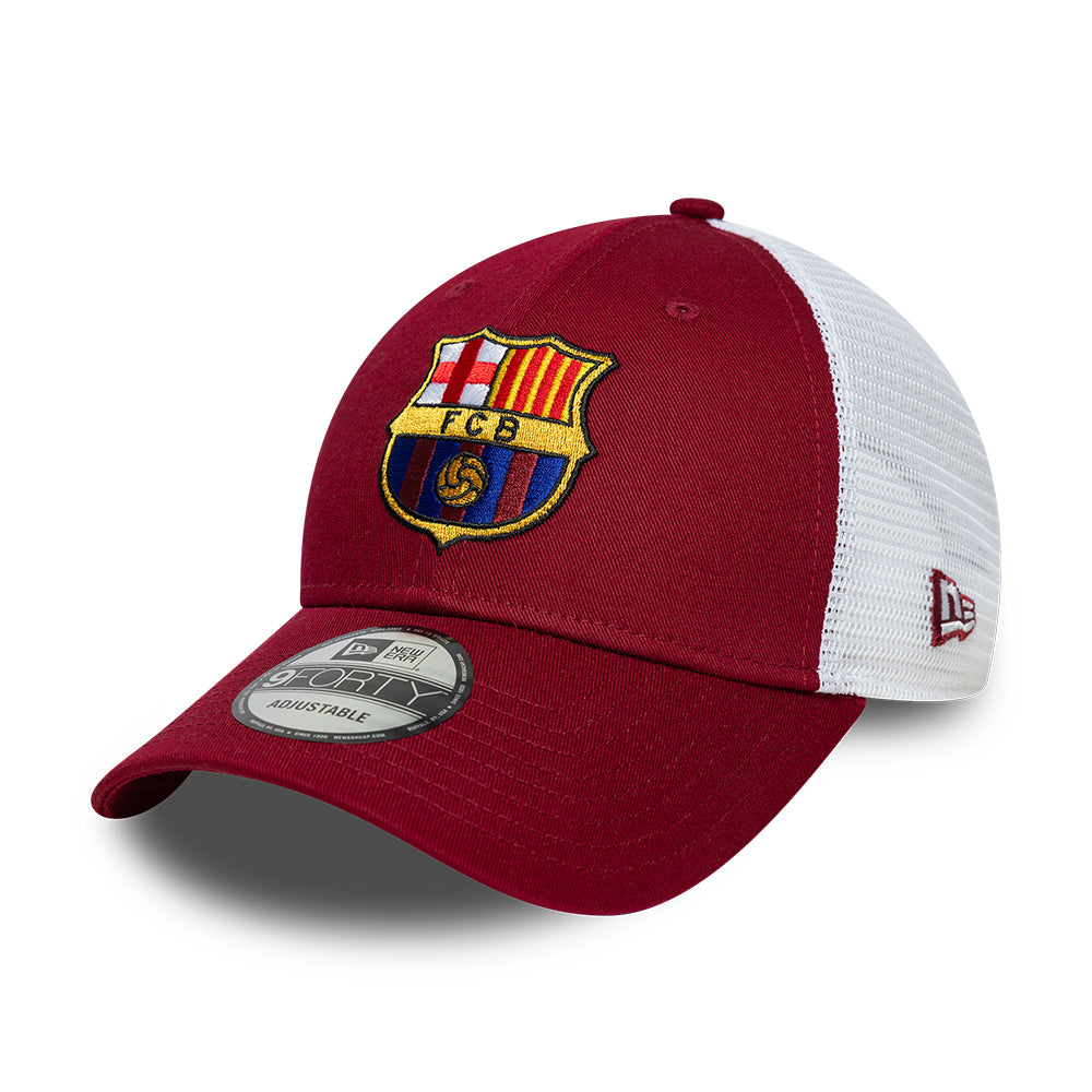 Gorra de camionero 9FORTY League FC Barcelona de New Era - Cardenal-Blanco