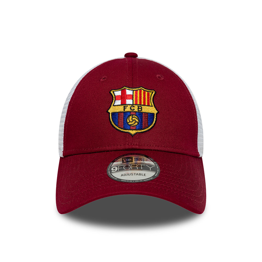 Gorra de camionero 9FORTY League FC Barcelona de New Era - Cardenal-Blanco
