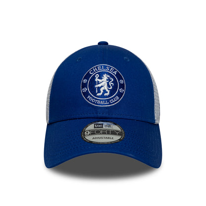 Gorra de camionero 9FORTY League Lion Crest Chelsea FC de New Era - Azul Real