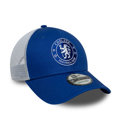 Gorra de camionero 9FORTY League Lion Crest Chelsea FC de New Era - Azul Real