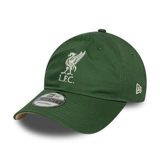 Gorra de béisbol 9TWENTY de temporada Liverpool FC de New Era - Verde Oscuro-Crema