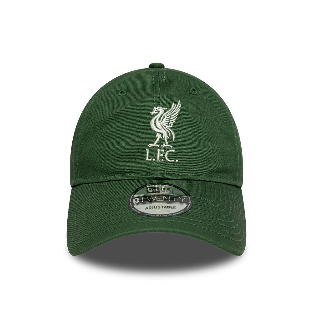 Gorra de béisbol 9TWENTY de temporada Liverpool FC de New Era - Verde Oscuro-Crema