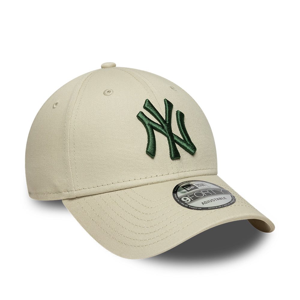 Gorra de béisbol 9FORTY MLB League Essential New York Yankees de New Era - Piedra-Verde Oscuro