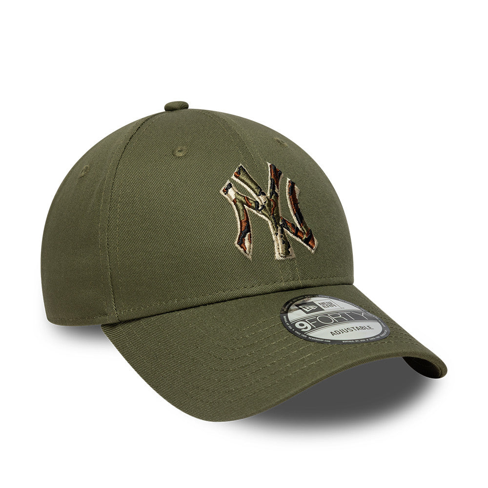 Gorra de béisbol 9FORTY MLB Outline Camo New York Yankees de New Era - Verde Oliva