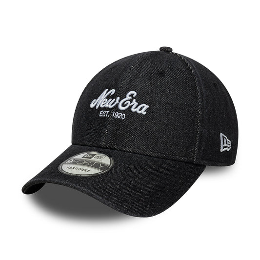 Gorra de béisbol 9FORTY de tejido vaquero de New Era - Negro