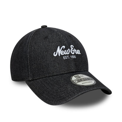 Gorra de béisbol 9FORTY de tejido vaquero de New Era - Negro