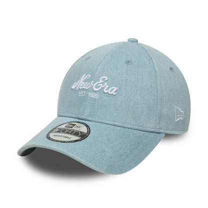 Gorra de béisbol 9FORTY de tejido vaquero de New Era - Azul Claro
