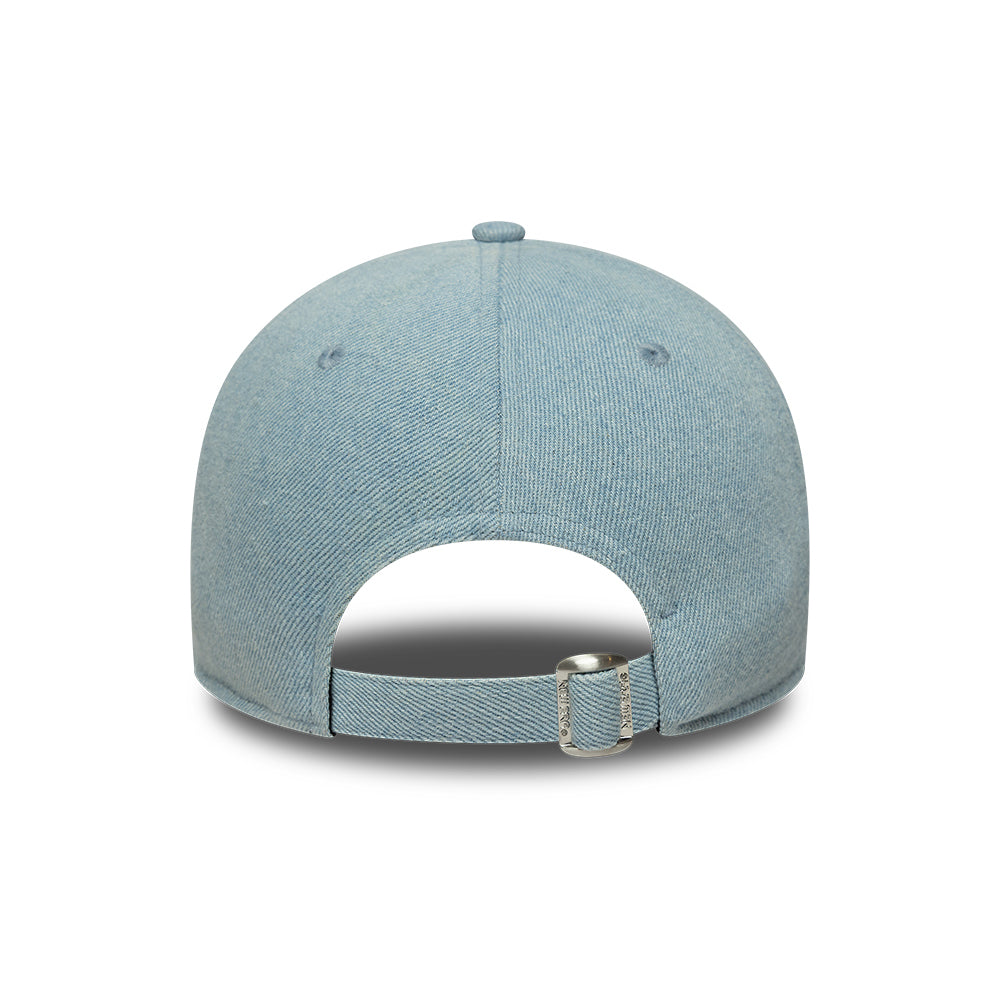Gorra de béisbol 9FORTY de tejido vaquero de New Era - Azul Claro