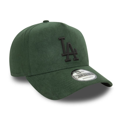 Gorra Snapback 9FORTY A-Frame MLB Faux Suede L.A. Dodgers de New Era - Verde Oscuro-Negro