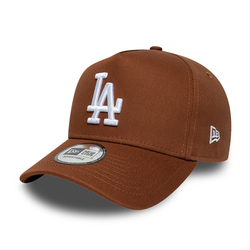 Gorra Snapback 9FORTY A-Frame MLB League Essential L.A. Dodgers de New Era - Marrón Intenso-Blanco