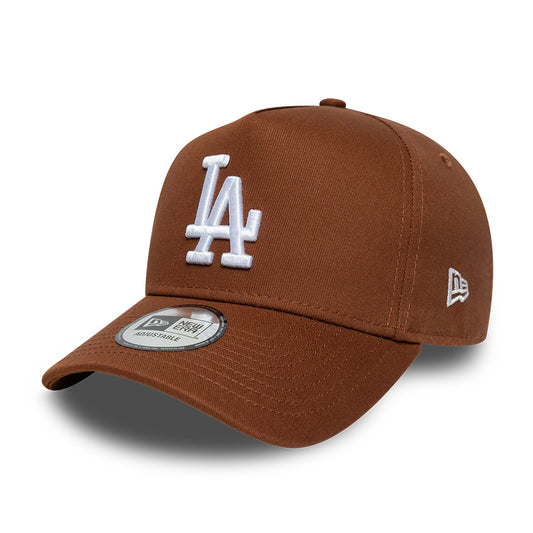 Gorra Snapback 9FORTY A-Frame MLB League Essential L.A. Dodgers de New Era - Marrón Intenso-Blanco