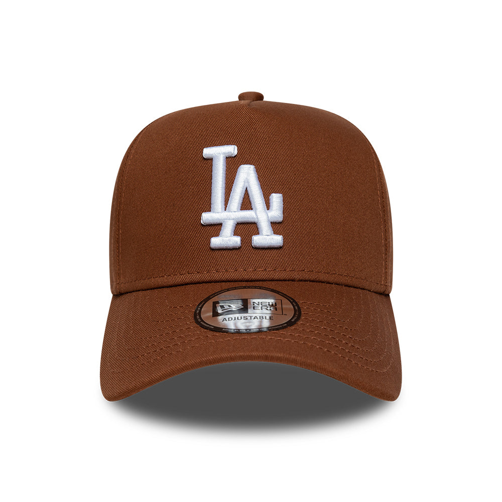 Gorra Snapback 9FORTY A-Frame MLB League Essential L.A. Dodgers de New Era - Marrón Intenso-Blanco