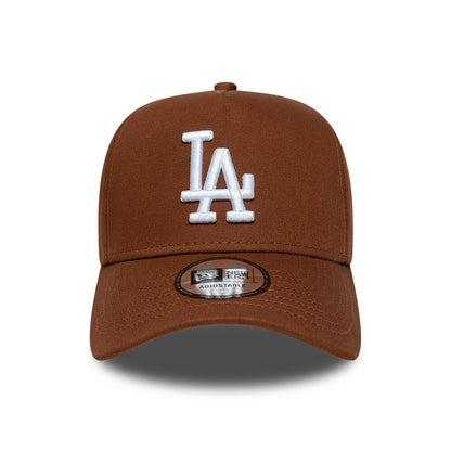 Gorra Snapback 9FORTY A-Frame MLB League Essential L.A. Dodgers de New Era - Marrón Intenso-Blanco