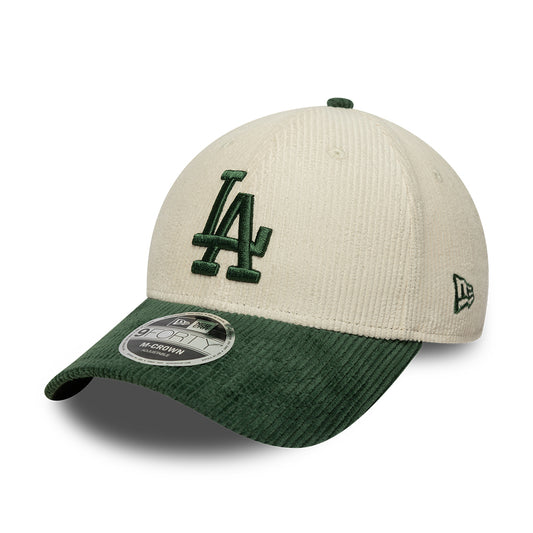 Gorra de béisbol 9FORTY M-Crown MLB Cord L.A. Dodgers de New Era - Crema-Verde Oscuro