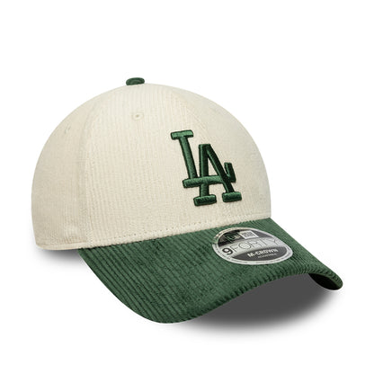 Gorra de béisbol 9FORTY M-Crown MLB Cord L.A. Dodgers de New Era - Crema-Verde Oscuro