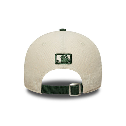 Gorra de béisbol 9FORTY M-Crown MLB Cord L.A. Dodgers de New Era - Crema-Verde Oscuro