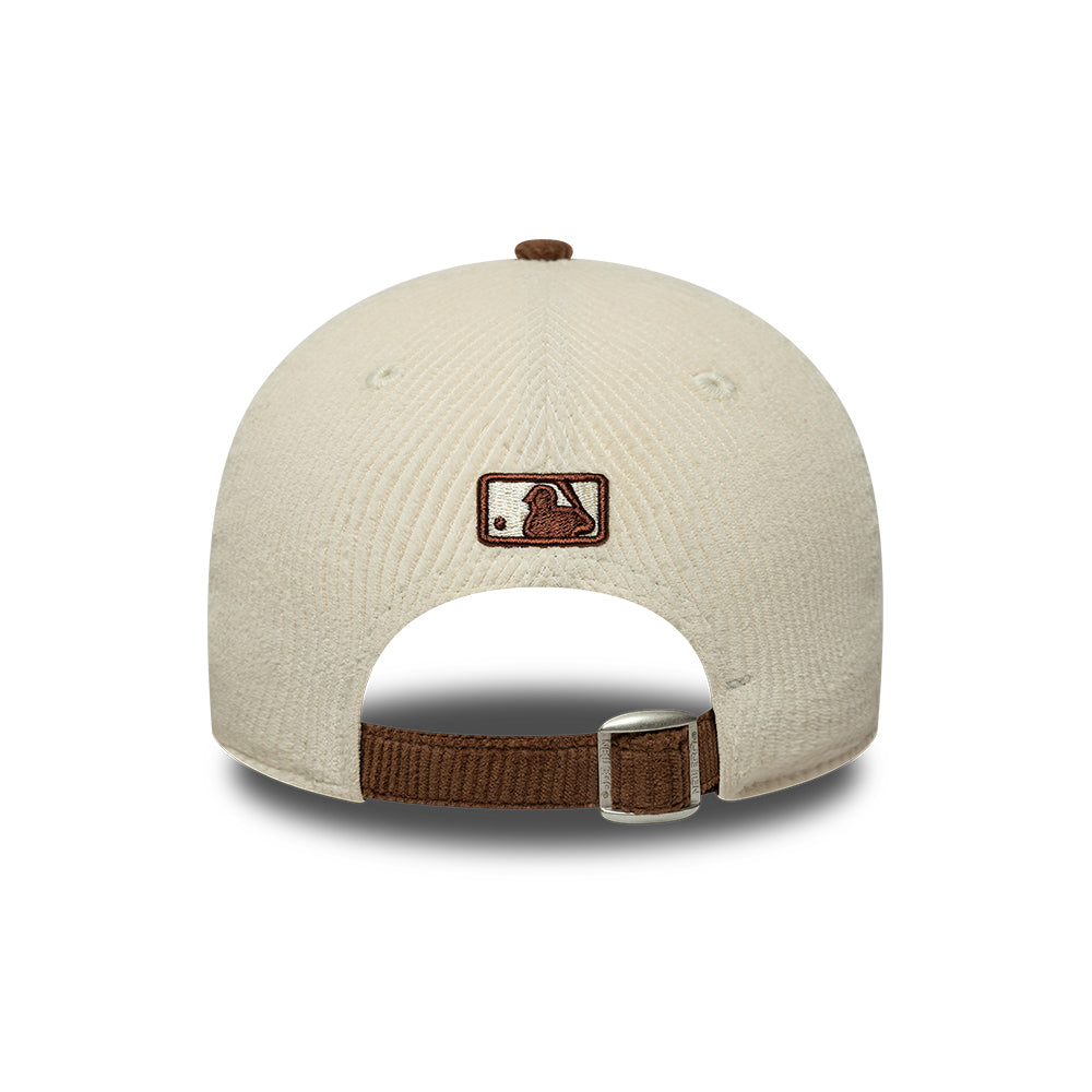 Gorra de béisbol 9FORTY M-Crown MLB Cord New York Yankees de New Era - Crema-Marrón Intenso