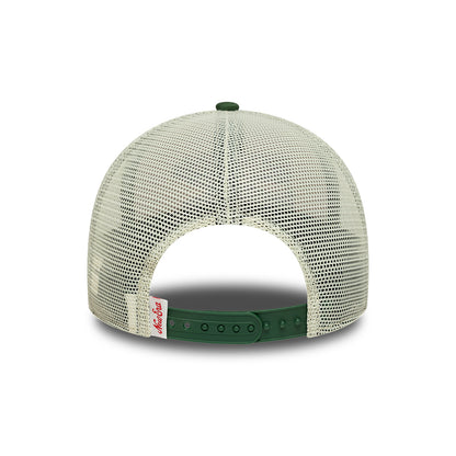 Gorra de camionero 9FORTY M-Crown A-Frame de New Era - Crema-Verde Oscuro