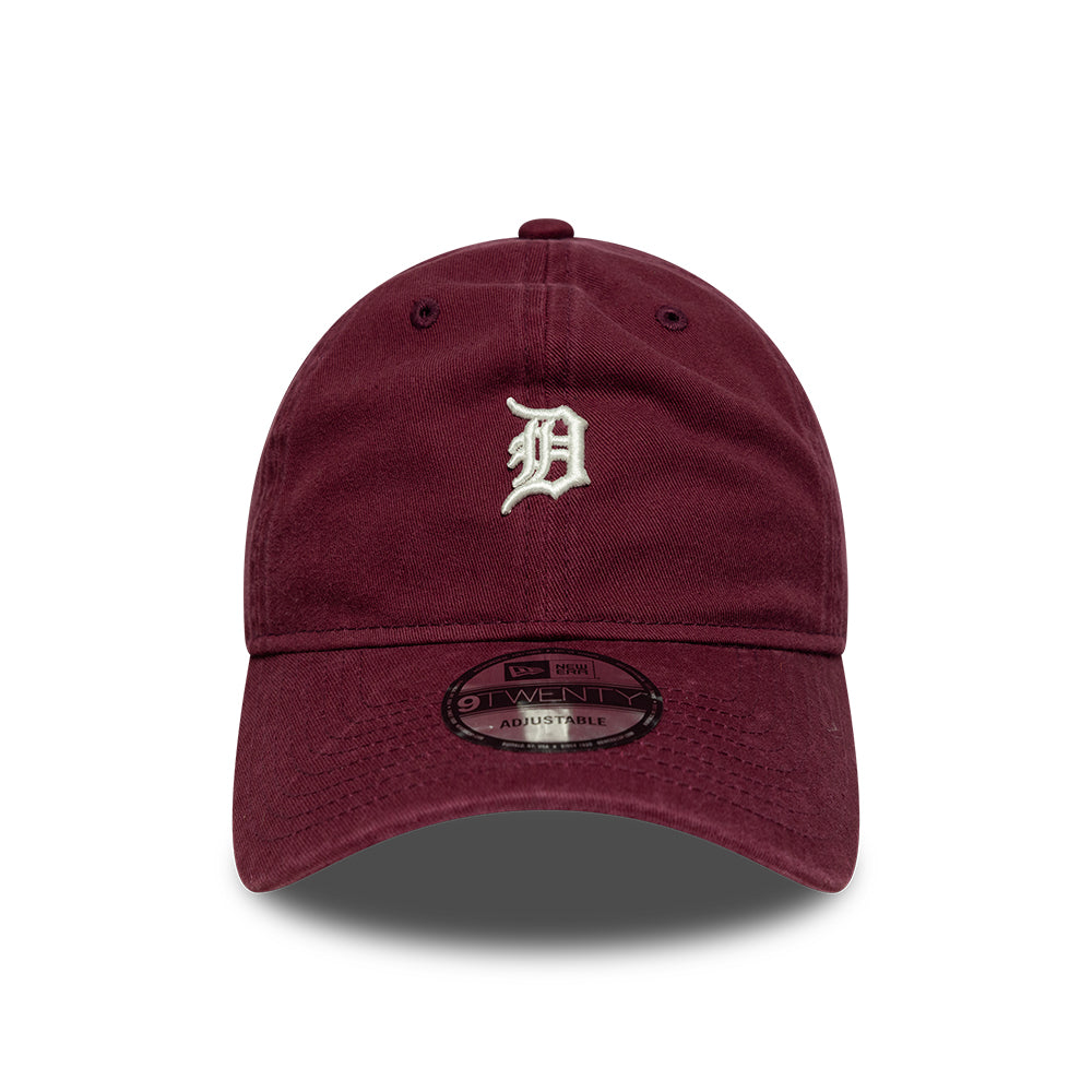 Gorra de béisbol 9TWENTY Mini logotipo de la MLB Detroit Tigers de New Era - Burdeos-Blanco