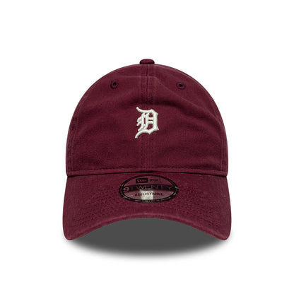 Gorra de béisbol 9TWENTY Mini logotipo de la MLB Detroit Tigers de New Era - Burdeos-Blanco