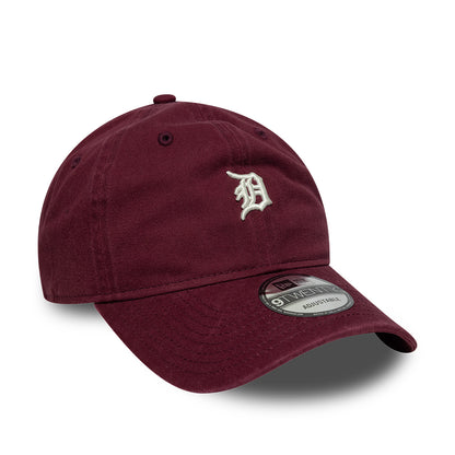 Gorra de béisbol 9TWENTY Mini logotipo de la MLB Detroit Tigers de New Era - Burdeos-Blanco