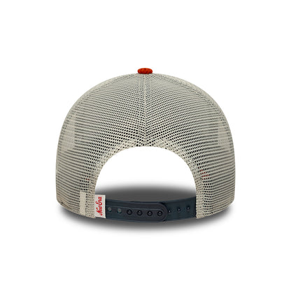 Gorra de camionero 9FORTY A-Frame Patch Cord de New Era - Azul Marino-Rojo Encendido