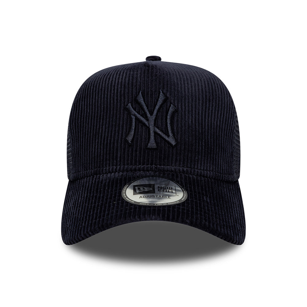 Gorra de camionero 9FORTY A-Frame MLB Tonal Cord New York Yankees de New Era - Azul Marino sobre Azul Marino
