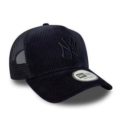 Gorra de camionero 9FORTY A-Frame MLB Tonal Cord New York Yankees de New Era - Azul Marino sobre Azul Marino
