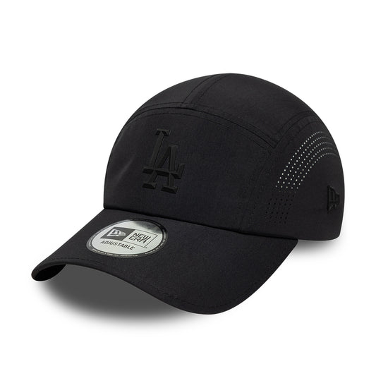 Gorra 5 paneles MLB Tech Midi Runner L.A. Dodgers de New Era - Negro sobre Negro