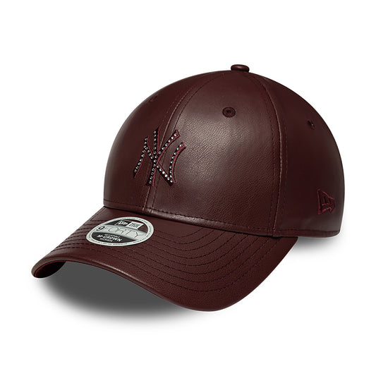 Gorra de béisbol 9FORTY M-Crown MLB Diamante New York Yankees de New Era - Burdeos