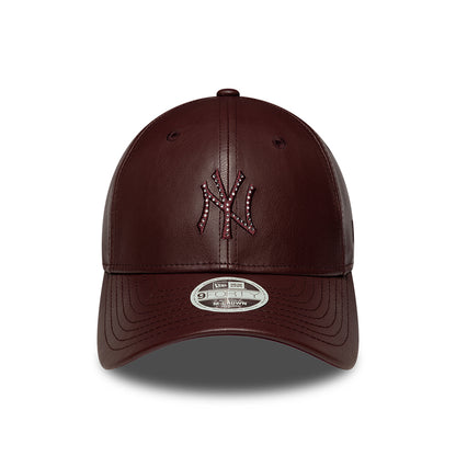 Gorra de béisbol 9FORTY M-Crown MLB Diamante New York Yankees de New Era - Burdeos