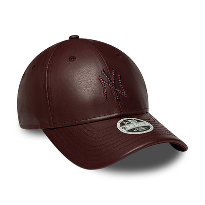 Gorra de béisbol 9FORTY M-Crown MLB Diamante New York Yankees de New Era - Burdeos