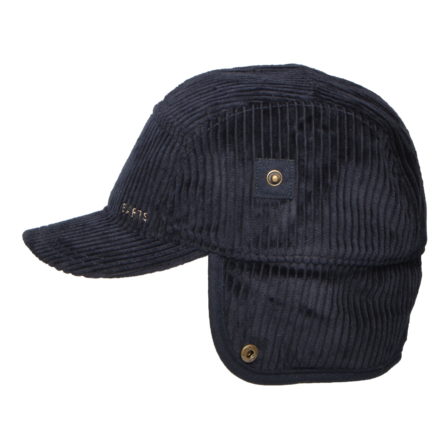 Gorra 5 paneles Rayner de pana con orejeras de Barts - Azul Oscuro