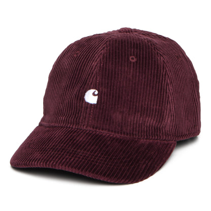Gorra de béisbol Harlem de pana de Carhartt WIP - Vino-Blanco