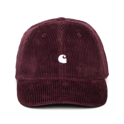 Gorra de béisbol Harlem de pana de Carhartt WIP - Vino-Blanco