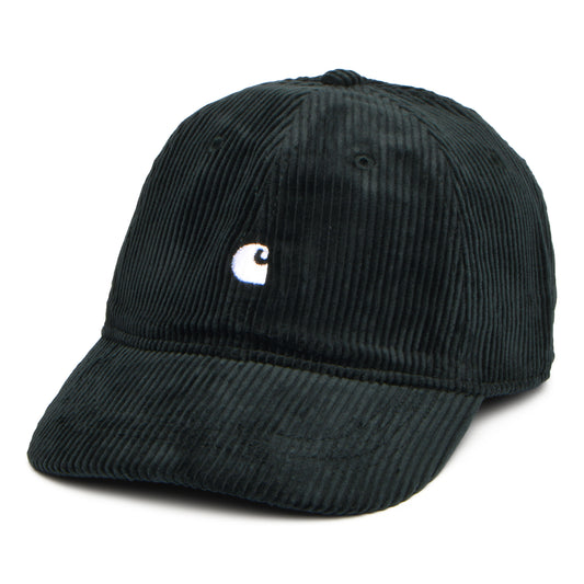 Gorra de béisbol Harlem de pana de Carhartt WIP - Bosque Oscuro-Blanco