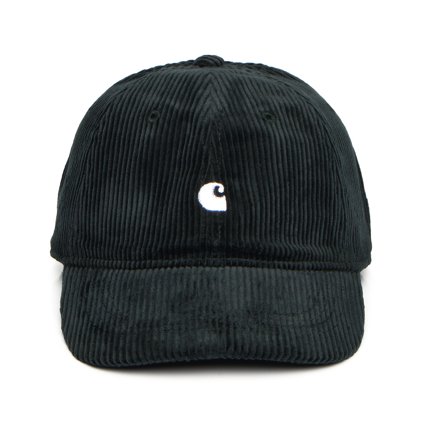 Gorra de béisbol Harlem de pana de Carhartt WIP - Bosque Oscuro-Blanco