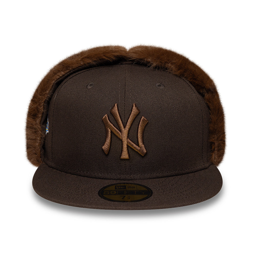 Gorra de béisbol 59FIFTY MLB World Series Dogear New York Yankees con orejeras de New Era - Marrón