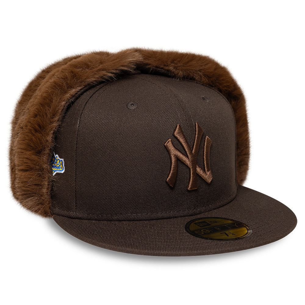 Gorra de béisbol 59FIFTY MLB World Series Dogear New York Yankees con orejeras de New Era - Marrón