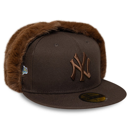Gorra de béisbol 59FIFTY MLB World Series Dogear New York Yankees con orejeras de New Era - Marrón