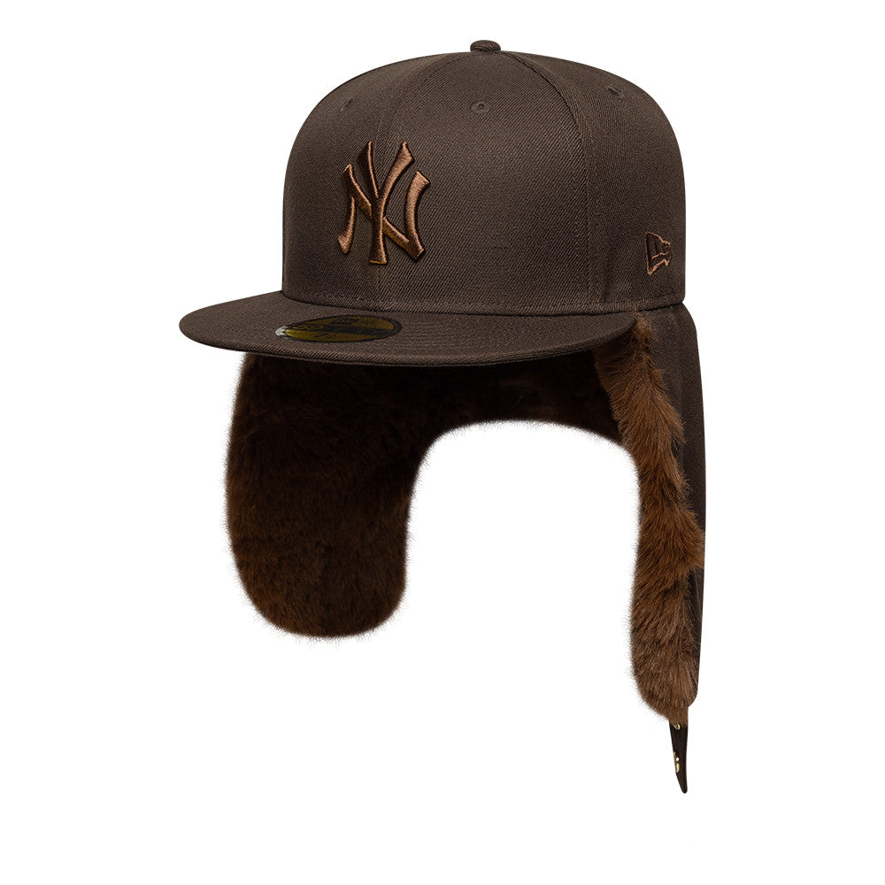 Gorra de béisbol 59FIFTY MLB World Series Dogear New York Yankees con orejeras de New Era - Marrón
