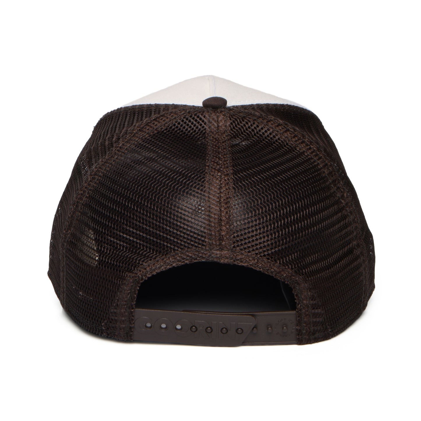 Gorra de camionero Over the Line Longhorn de Goorin - Blanco-Marrón