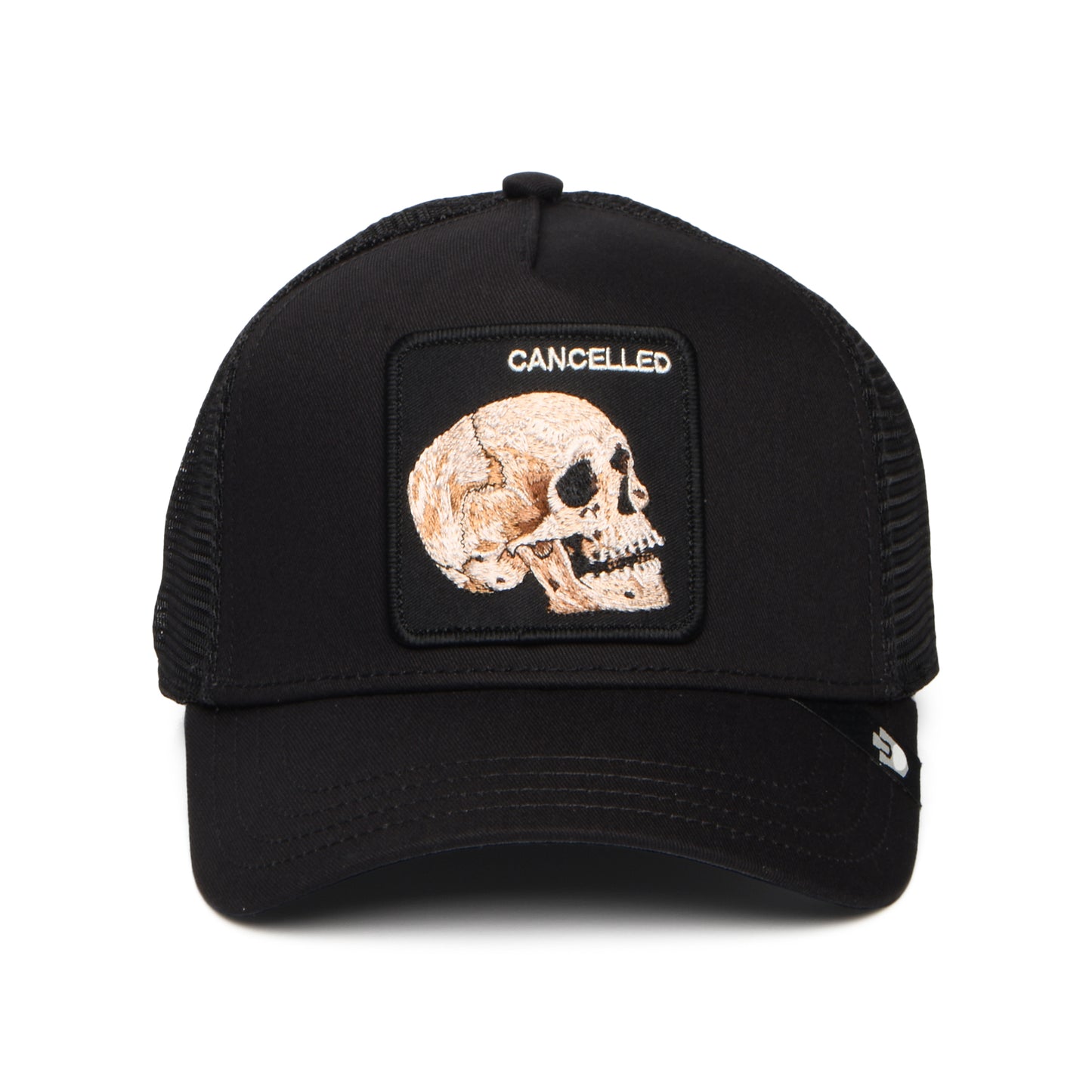 Gorra de camionero Cancelled Skull de Goorin - Negro
