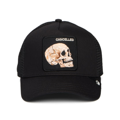 Gorra de camionero Cancelled Skull de Goorin - Negro