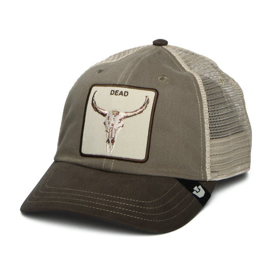 Gorra de camionero Dead Skull de Goorin - Marrón