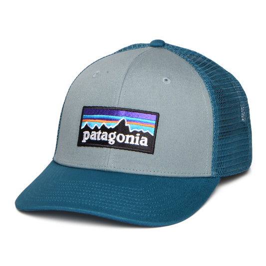 Gorra Trucker P-6 Logo de algodón orgánico de Patagonia - Salvia-Verde Azulado