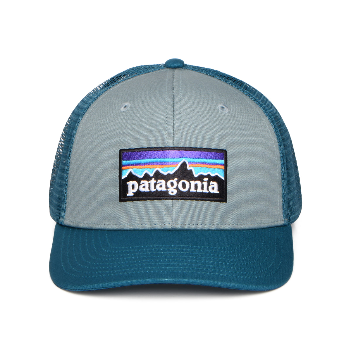 Gorra Trucker P-6 Logo de algodón orgánico de Patagonia - Salvia-Verde Azulado
