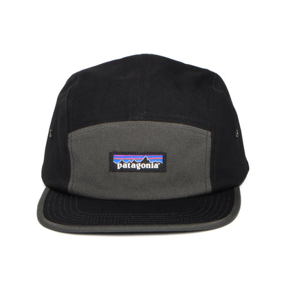 Gorra 5 paneles P-6 Graphic Maclure de algodón orgánico de Patagonia - Negro-Gris