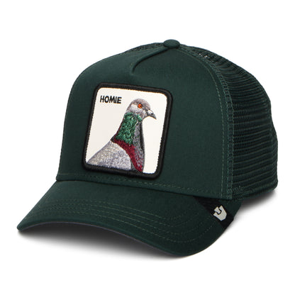 Gorra de camionero Homie Pigeon de Goorin - Verde Oscuro