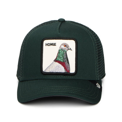 Gorra de camionero Homie Pigeon de Goorin - Verde Oscuro
